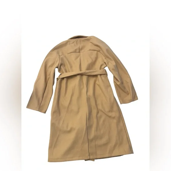 SHEIN Faux Wool Double Breasted Peacoat Trench Coat Womens Large 8/10 NWT - Picture 5 of 11